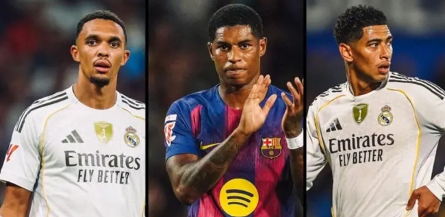 3 ngôi sao người Anh ở El Clasico: Rashford thăng hoa, Bellingham và Alexander-Arnold  gặp khó_6927fb3a2b23c.jpeg