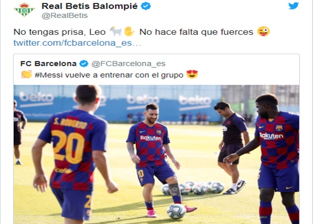 Quá ngán Messi, Betis gửi thông điệp cực chất trên MXH_695cc1e8a3114.jpeg